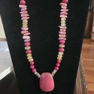 Pink "Jade" & Citrine